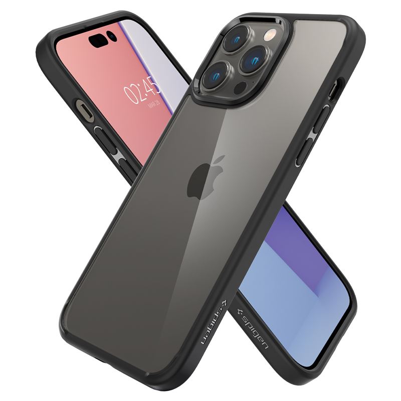 Husa de protectie hibrida Spigen Ultra Hybrid pentru iPhone 14 Pro Max, negru mat (iPhone 14 Pro Max, ACS04817) by www.silkase.ro